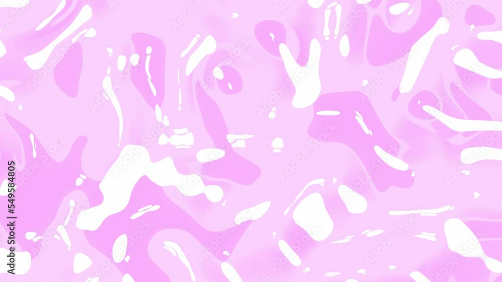 Poster abstract smooth pink liquid motion background. animation seamless loop. 3d render.