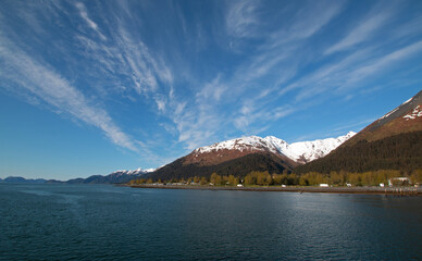 Resurrection Bay on the Kenai Peninsula in Seward Alaska United States