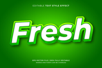 Fresh Green 3D Editable Text Effect