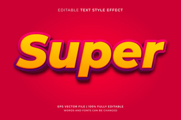 Super 3d editable text effect