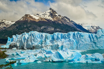 Glaciar Patagonia Torres del Paine  - obrazy, fototapety, plakaty