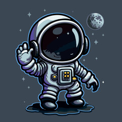 Astronaut and the moon