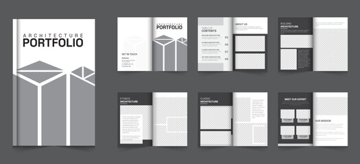 Architecture portfolio or interior portfolio template design, Architecture Brochure Layout