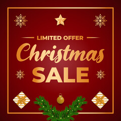 christmas Christmas Sale Banner Design, Christmas sale banner for mobile or web, social media christmas slaesale