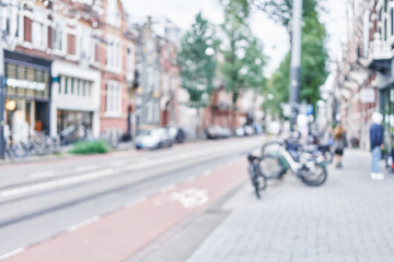 Blurred background of street