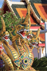 Five-head Naga statue in Thailand.