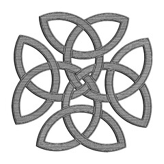 Celtic Knot illustrated in a vintage woodcut style. 