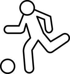 Playing Ball Icon. Soccer Symbol. Applied for Design Element on white background..eps