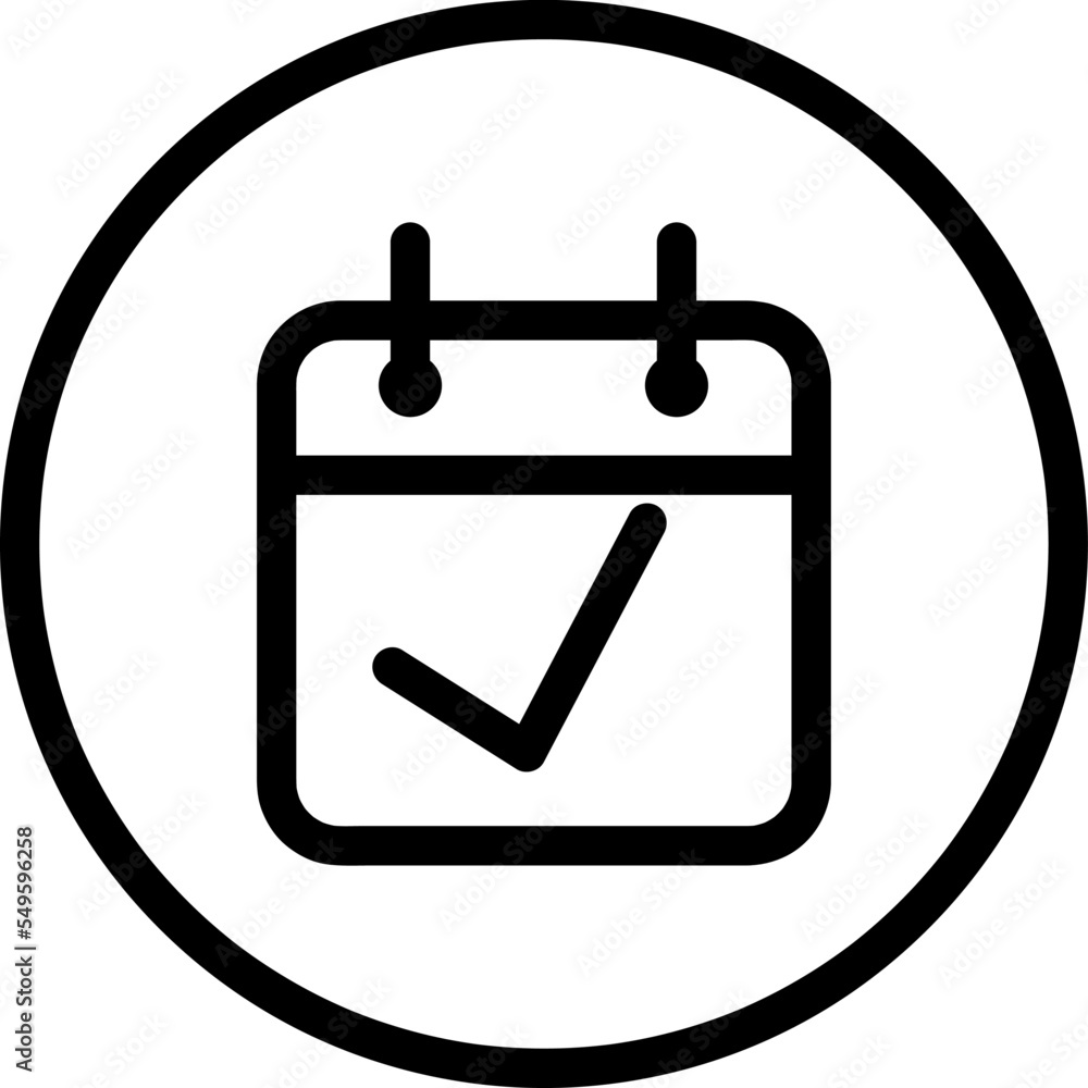 Poster Calendar vector icon, date symbol. Simple, flat design for web or mobile app on white background..eps