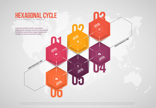Hexagonal Cycle Infographic