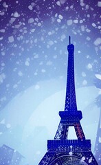 Fototapeta na wymiar Winter in Paris