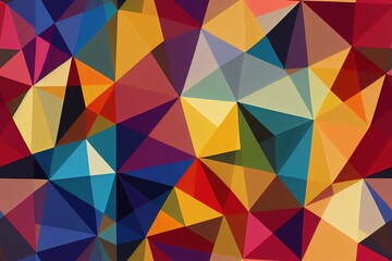 Fototapeta premium Abstract colorful geometric triangular polygonal texture pattern background wallpaper