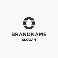 Letter o logo icon flat design template