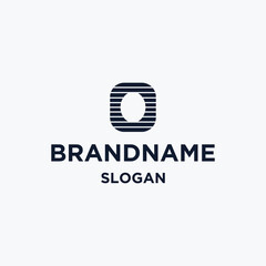 Letter o logo icon flat design template