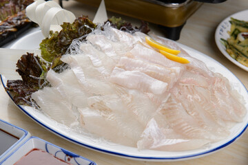 various kinds of sashimi