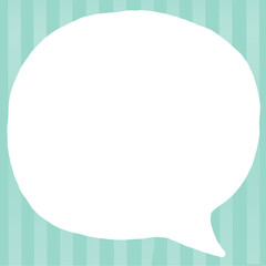 Speech bubble green grid pattern