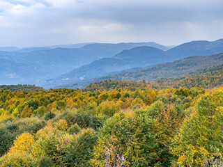 autumn and nature landscapes in the high mountains of the black sea