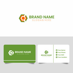 Abstract your company branding logo, with hexagon geometry