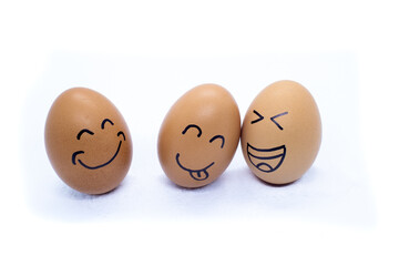 Three very happy eggs