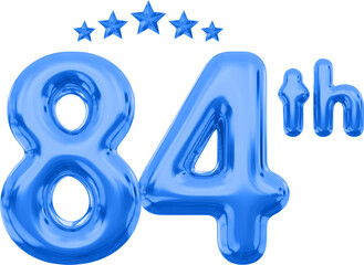 84 year anniversary blue number