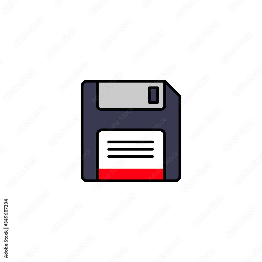 Poster isolated vector floppy disk icon