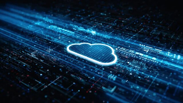 Cloud computing using artificial intelligence, 5g high-speed connection data analysis, Cybersecurity digital data of futuristic and technology of the internet and big data abstract background.