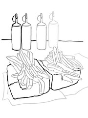 An Illustration of a kota with chips only