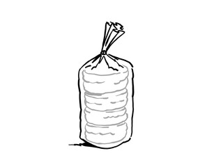An Illustration of a plastic bag with three amasi scones