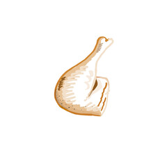 An Illustration of a chicken drumstick