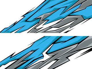 Side body graphic sticker. Abstract racing design concept. Car decal wrap design for motorcycle, boat, truck, car, boat and more. Vector eps 10.