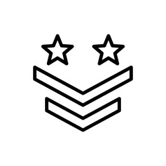 Military rank icon symbol design templates