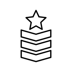 Military rank icon symbol design templates