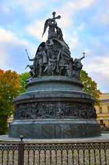 Fototapeta na wymiar Monument to the 1000th anniversary of Russia