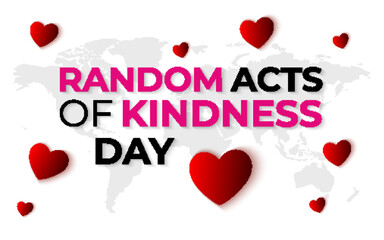 Random Acts Kindness Day Vector Art. Suitable for social media post and etc.