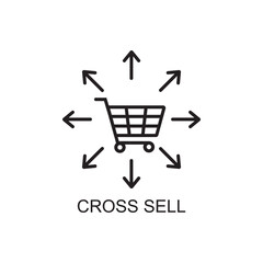 cross sell icon , business icon - obrazy, fototapety, plakaty