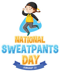 National Sweatpants Day Text Banner