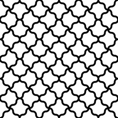 Seamless geometric ornament . Black color thin lines .