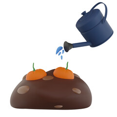 3D water plants Illustration