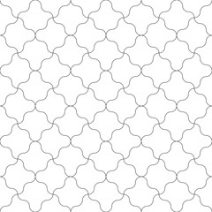 Seamless geometric ornament . Black color lines .