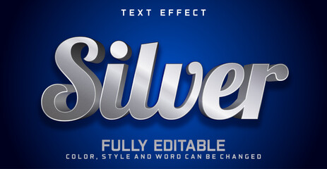 Obraz premium Editable Silver text style effect