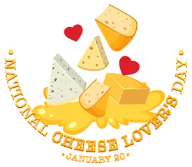 National Cheese Lovers Day logo banner