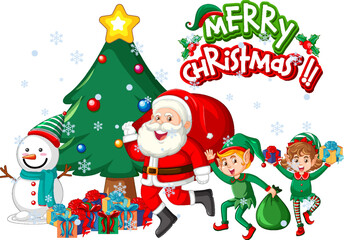 Merry Christmas sign icon cartoon