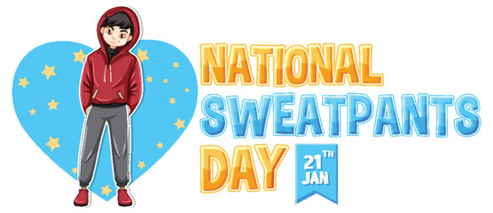 National Sweatpants Day Text Banner