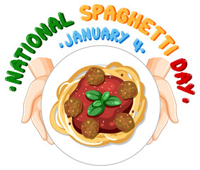 National Spaghetti Day Banner Design