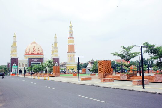 View of the Majalengka Grand Mosque, located in Majalengka, West Java, Indonesia.
