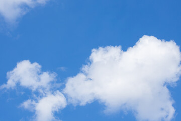 Clouds in the blue sky. Summer blue sky cloud gradient light white background. Beauty clear cloudy in sunshine calm bright winter air background. Gloomy vivid cyan landscape in environment day.