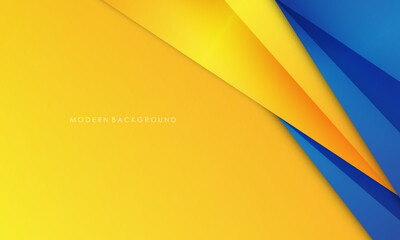 Obraz premium Illustration vector graphic of abstract background blue and yellow overlap layers modern
