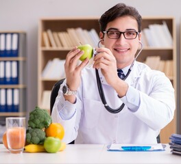 Doctor in GMO food concept