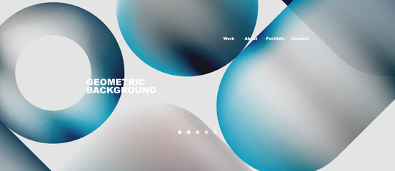 Round shapes and circles with liquid gradients