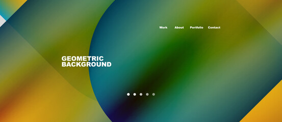 Abstract circles and round shapes landing page background. Vector Illustration For Wallpaper, Banner, Background, Card, Book Illustration, landing page. Pattern design concept